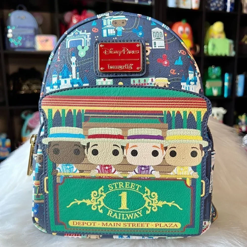 Dapper Dans Loungefly Mini Backpack Main Street NWT AOP 1 of 3 Disney NWT - Picture 7 of 8